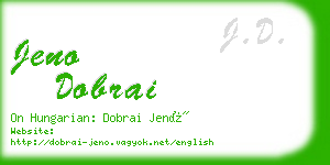 jeno dobrai business card